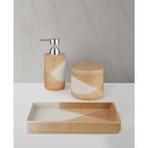 Decor Studio MCH71-5338 Bath Accessory Set Brown Brooklyn Ceramic 3-Piece BED68